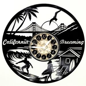 CALIFORNIA DREAMING vinyl record clock
